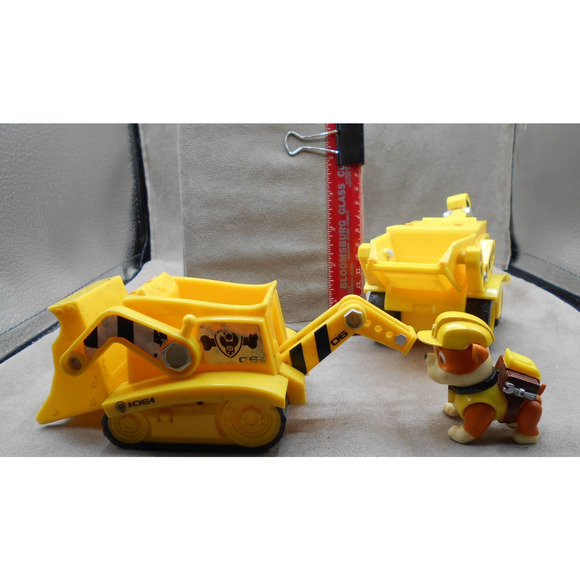 Rubble's Diggin' Bulldozer & Dump Truck w Figure PAW Patrol Lot Spin Master - Picture 4 of 13